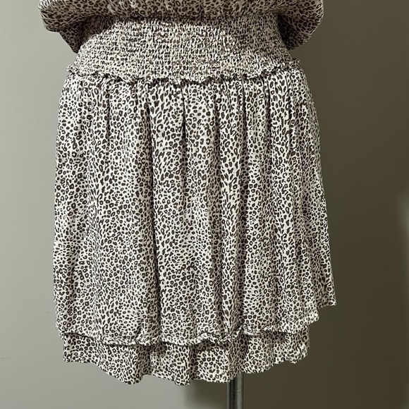 RAILS Angelina Sand Cheetah Brown White Animal Print Blouson Linen Sz S - Picture 6 of 12